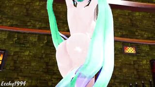 Hentai Thicc Miku Nude Dance Bass Knight Mmd - Emerald Hair Color Edit Smixix