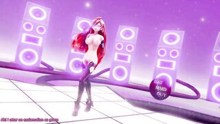 Hyperdimension Neptunia Iris Heart Hentai Undress Dance Plutia Lady MMD 3D Red Hair Color Edit Smixix