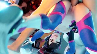 Overwatch Dva getting railed