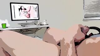 Cartoon video with cumshot