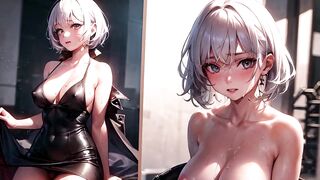 [4K] AI Hentai Arts #9 — Beautiful Fitness Girl, White Hair, Solo