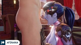 Widowmaker Hard Fuck with Huge Cock Until Cum