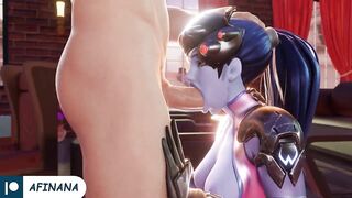 Widowmaker Hard Fuck with Huge Cock Until Cum