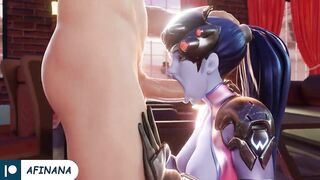 Widowmaker Hard Fuck with Huge Cock Until Cum