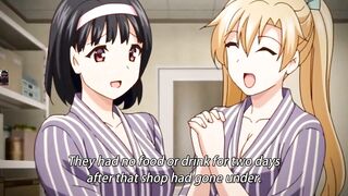 Two cute virgin lesbian shopkeepers with big boods and big ass with big dick hentai anime sex