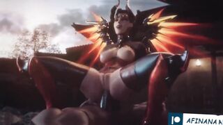 Mercy Devil Hard Fuck with Huge Dick Until Cum