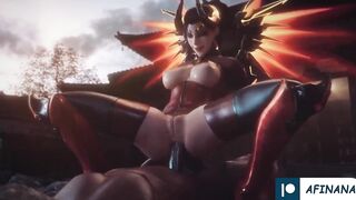 Mercy Devil Hard Fuck with Huge Dick Until Cum