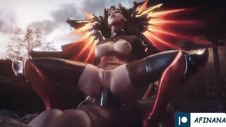 Mercy Devil Hard Fuck with Huge Dick Until Cum