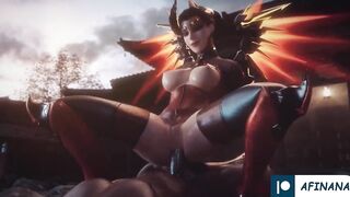 Mercy Devil Hard Fuck with Huge Dick Until Cum