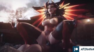 Mercy Devil Hard Fuck with Huge Dick Until Cum