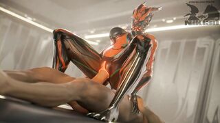 Valkyr Warframe Riding a Massive Dick