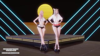 [MMD] GIRL CRUSH - Oppa, Do you Trust Me Sexy Kpop Dance Ahri Seraphine 4K Leauge Of Legends Hentai