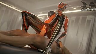 Valkyr Warframe Riding a Massive Cock