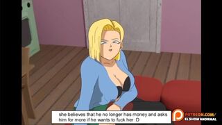 ANDROID 18 sexo por dinero con roshi dragon ball z sexo español doblaje