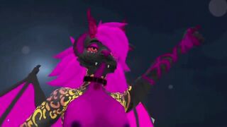 Your Sexy Hell Hound is waiting to dance for you. VRChat dancing world.