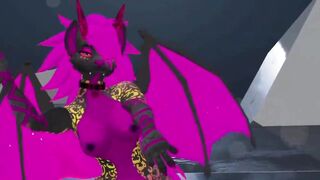 Your Sexy Hell Hound is waiting to dance for you. VRChat dancing world.