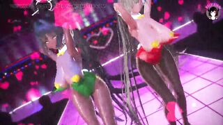 Phut Hon Dance in Bunnysuit + Cowgirl Sex (3D HENTAI)