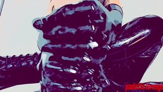 Cartoon Latex Jerkoff with Lubricated Dildo - Latex Sounds Preview of Jerkoff Challenge