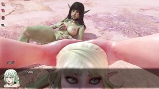 Oral Creampie on Green Eyed Elf - Goblin Layer