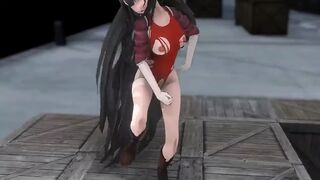 Kamikaze Hentai Dance Kantai Collection Torn Clothes 3D - Black Hair Color Edit Smixix