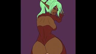 Ebony elf anal my first animation