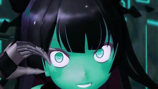 Kancolle Light Cruiser Demon Hentai Nude Dance Monster Girl MMD 3D Dark Green Body Color Edit Smixix