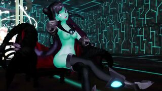 Kancolle Light Cruiser Demon Hentai Nude Dance Monster Girl MMD 3D Dark Green Body Color Edit Smixix