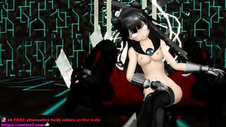 Kancolle Light Cruiser Demon Hentai Nude Dance Monster Girl MMD 3D Dark Green Body Color Edit Smixix