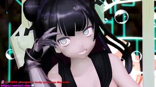 Kancolle Light Cruiser Demon Hentai Nude Dance Monster Girl MMD 3D Dark Green Body Color Edit Smixix