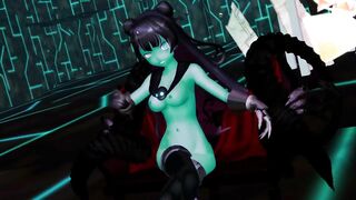 Kancolle Light Cruiser Demon Hentai Nude Dance Monster Girl MMD 3D Dark Green Body Color Edit Smixix