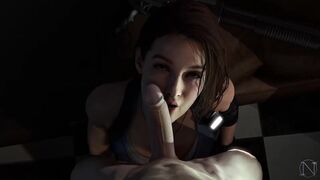 Jill Valentine - Deepthroats and swallows Umbrella Dick