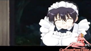 Maid Fingers Her Pussy In A Japanese Anime