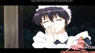 Maid Fingers Her Pussy In A Japanese Anime