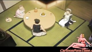 Maid Fingers Her Pussy In A Japanese Anime