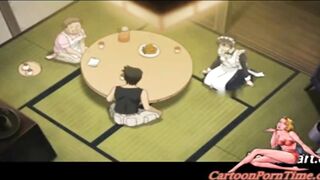 Maid Fingers Her Pussy In A Japanese Anime