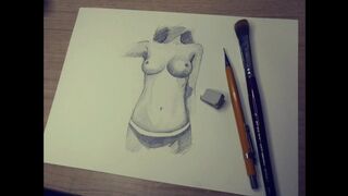 Stepsister's Breast And Body Drawing