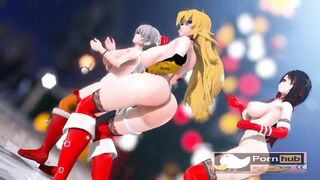 mmd r18 All I Want for Christmas Is You bad santa ahegao fuck 3d hentai