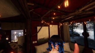 Vrchat goth girl gets fucked