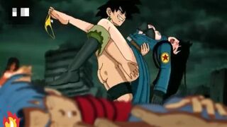 Goku black pounds Mai after defeating Trunks!