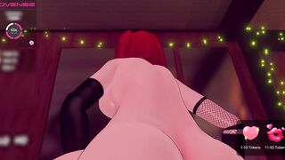 Cute VR Catgirl Rides Reverse Cowgirl POV