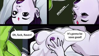 Adults teen titans Raven ask beast boy a hot massge that end up in a hard fuck