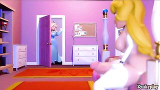 Princess peach futa fucked birdo futa Deepthroat extreme cumshot ass