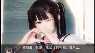 【hentaigame/黄油】在卧室里面中出两个风格的美女，用精液灌满