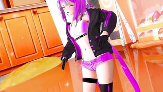 Honkai III KKVMD Griseo is cute Melancholic - Purple Hair Color Edit Smixix