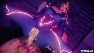 Samus aran she is fucked a big cock and cums inside 4k HD 60fps