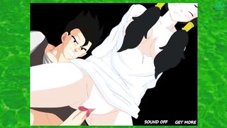 Videl riding on Gohan - Flashando