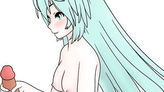 hatsune miku handjob