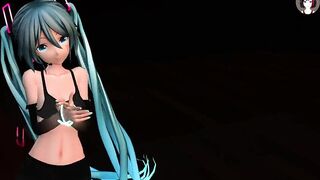 Hatsune Miku Dancing In Sexy Black Tight Clothes (3D HENTAI)