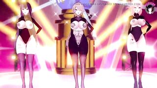 3 Sexy Girls Dancing (Ready To Take BBC)(3D HENTAI)