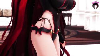 Smooth Demon Girl Sexy Dancing + Gradual undressing (3D HENTAI)